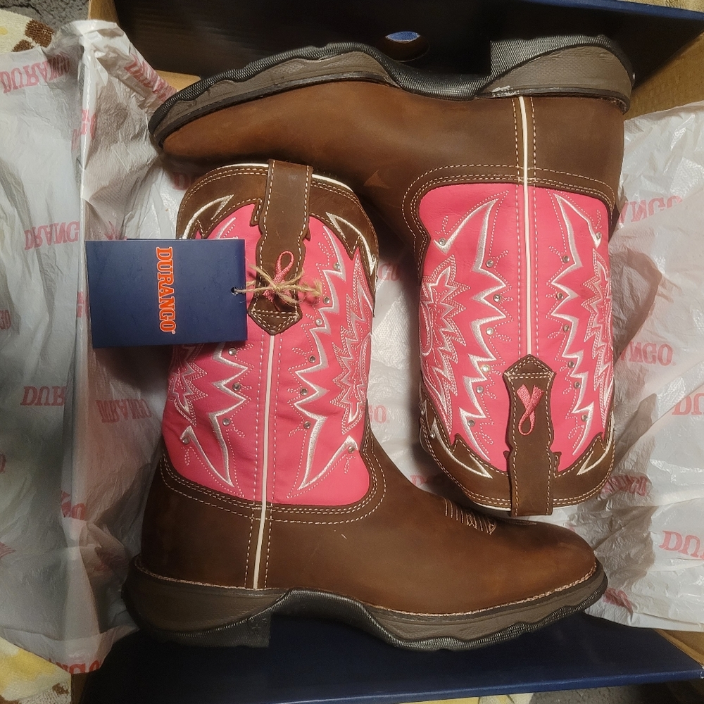 Durango brand new breast cancer size 11 womens